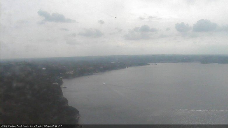 Lake Travis webcam, April 16, 2017 4:00 PM CT