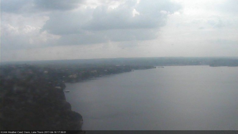 Lake Travis webcam, April 16, 2017 4:45 PM CT
