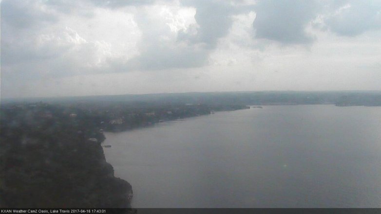 Lake Travis webcam, April 16, 2017 4:50 PM CT