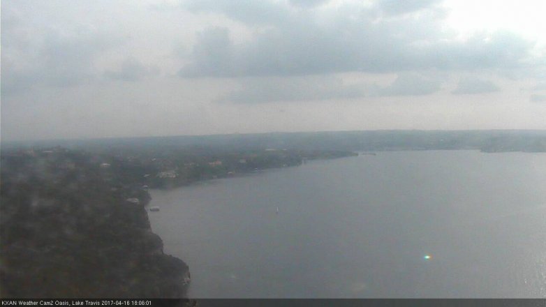 Lake Travis webcam, April 16, 2017 5:15 PM CT