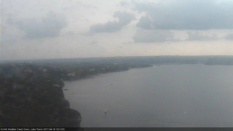 Lake Travis webcam, April 16, 2017 5:20 PM CT