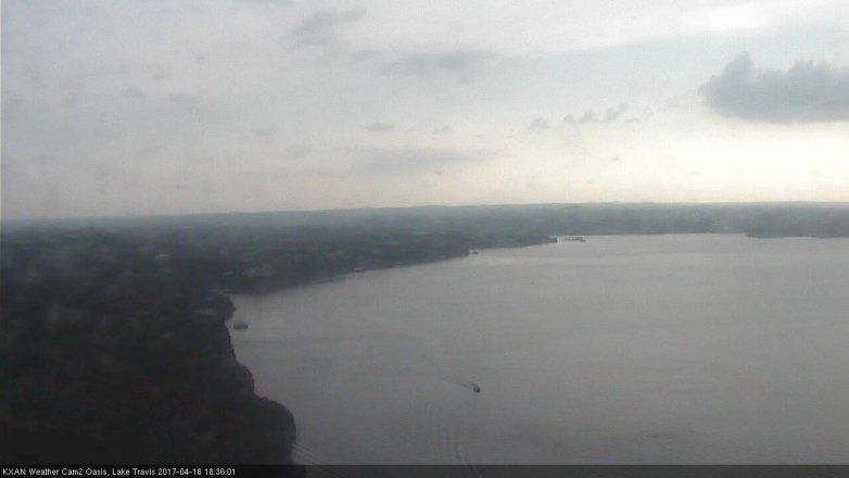 Lake Travis webcam, April 16, 2017 5:45 PM CT