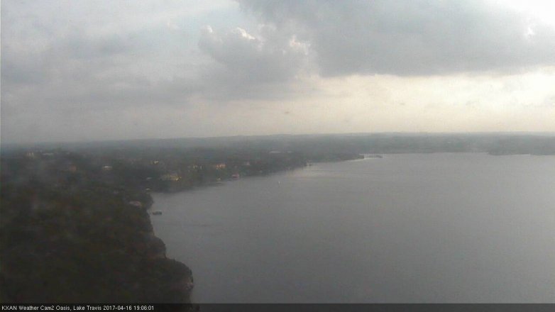 Lake Travis webcam, April 16, 2017 6:30 PM CT
