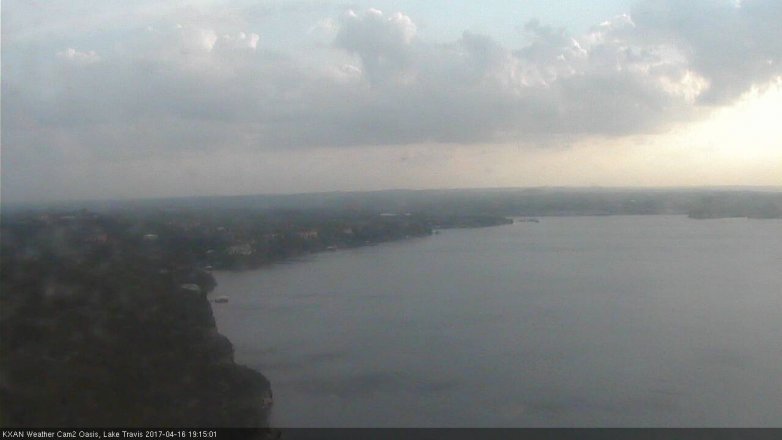 Lake Travis webcam, April 16, 2017 6:35 PM CT