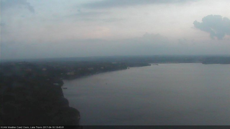 Lake Travis webcam, April 16, 2017 6:50 PM CT