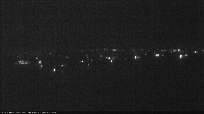 Lake Travis webcam, April 16, 2017 8:20 PM CT