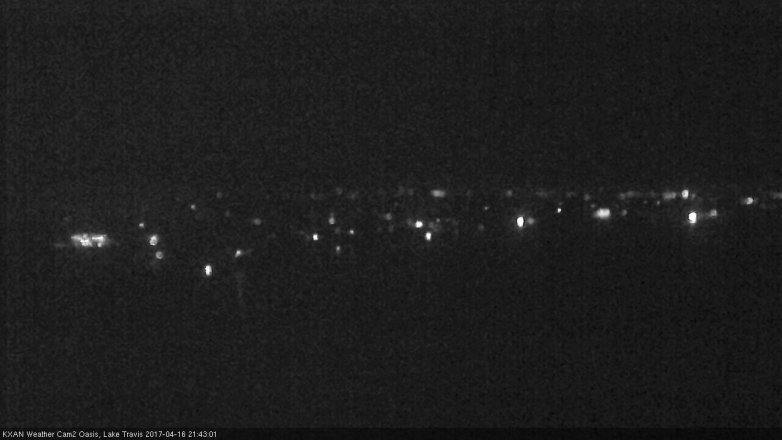 Lake Travis webcam, April 16, 2017 9:00 PM CT
