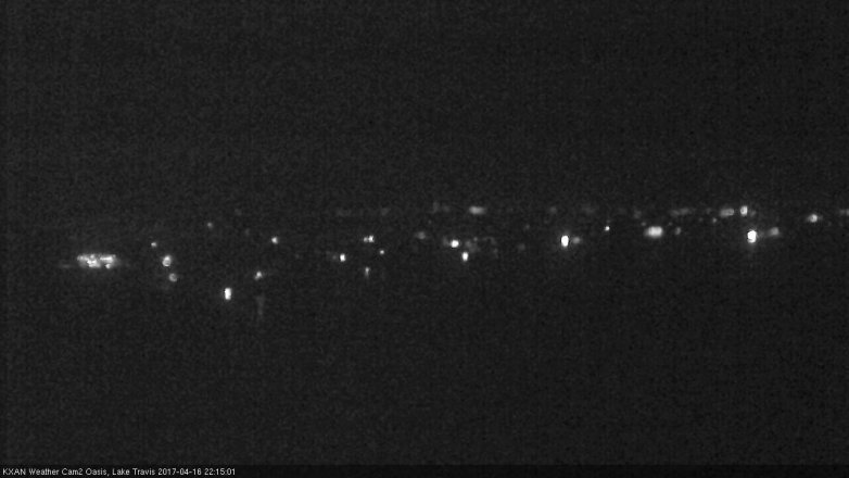 Lake Travis webcam, April 16, 2017 9:20 PM CT