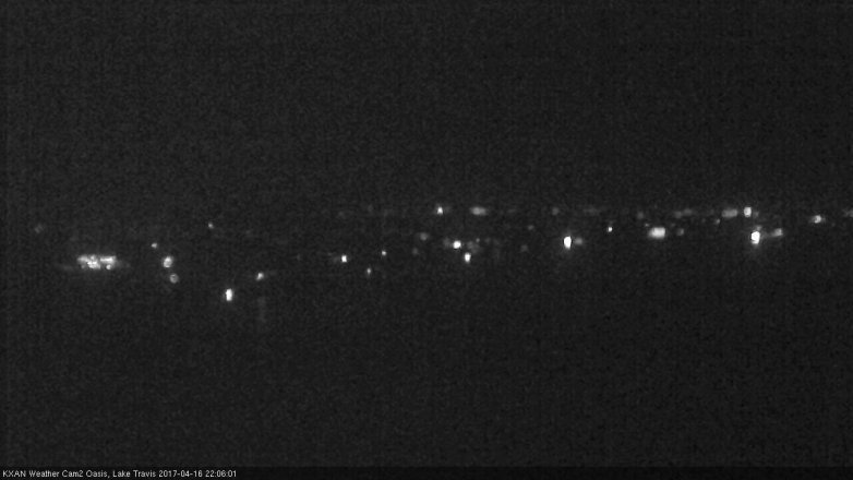 Lake Travis webcam, April 16, 2017 9:30 PM CT