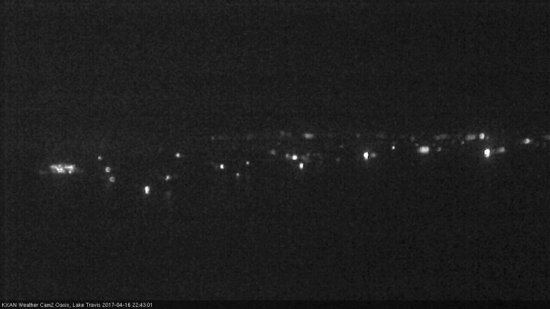 Lake Travis webcam, April 16, 2017 9:45 PM CT