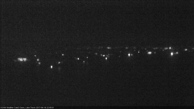 Lake Travis webcam, April 16, 2017 10:10 PM CT