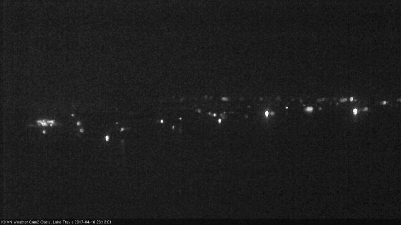 Lake Travis webcam, April 16, 2017 10:30 PM CT