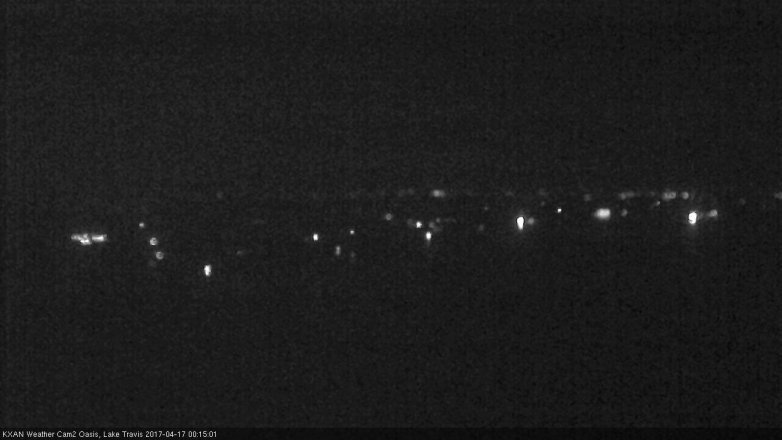 Lake Travis webcam, April 16, 2017 11:30 PM CT