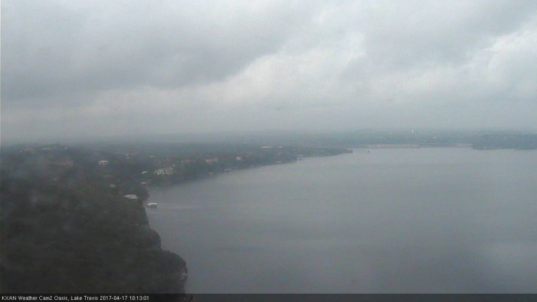 Lake Travis webcam, April 17, 2017 9:10 AM CT