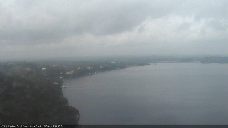 Lake Travis webcam, April 17, 2017 9:30 AM CT