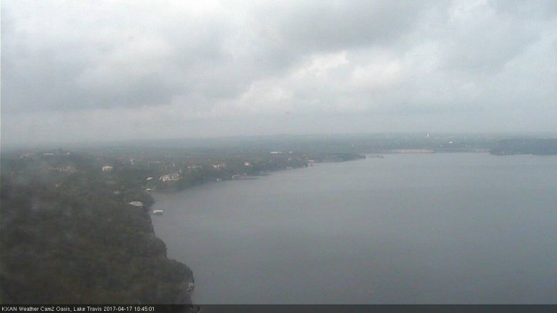 Lake Travis webcam, April 17, 2017 9:55 AM CT