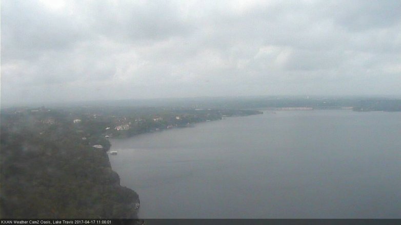 Lake Travis webcam, April 17, 2017 10:30 AM CT