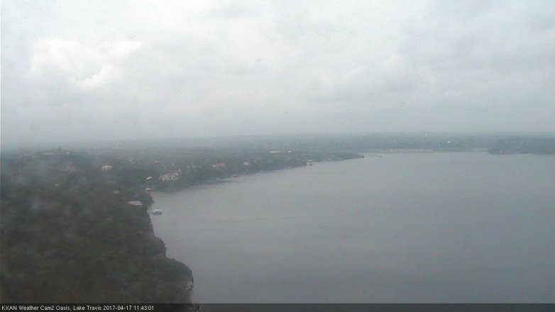 Lake Travis webcam, April 17, 2017 10:45 AM CT