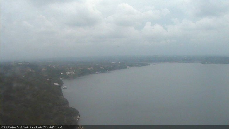 Lake Travis webcam, April 17, 2017 12:45 PM CT