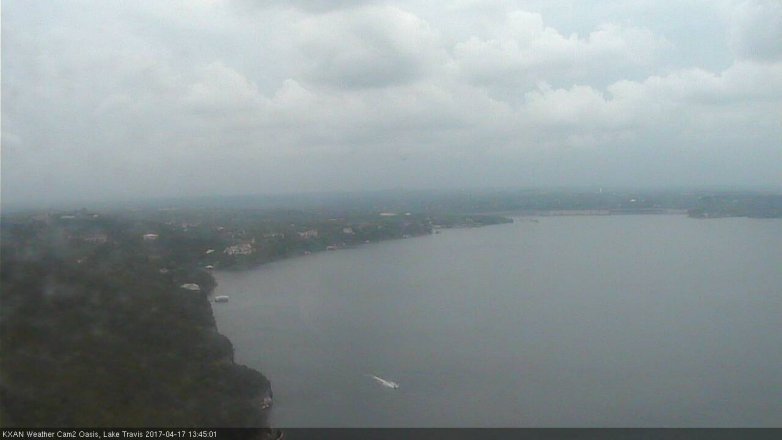 Lake Travis webcam, April 17, 2017 12:50 PM CT