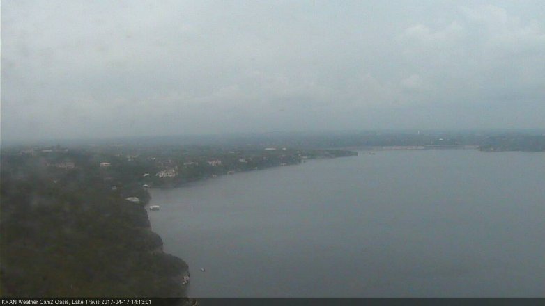 Lake Travis webcam, April 17, 2017 1:15 PM CT
