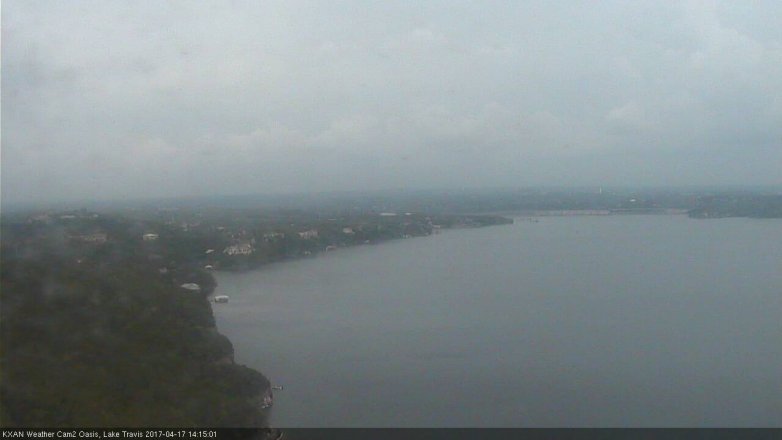 Lake Travis webcam, April 17, 2017 1:30 PM CT