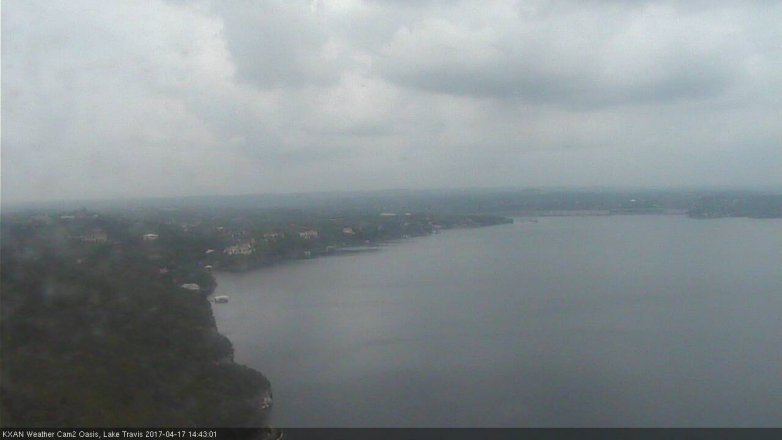 Lake Travis webcam, April 17, 2017 1:55 PM CT