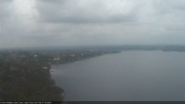 Lake Travis webcam, April 17, 2017 2:00 PM CT