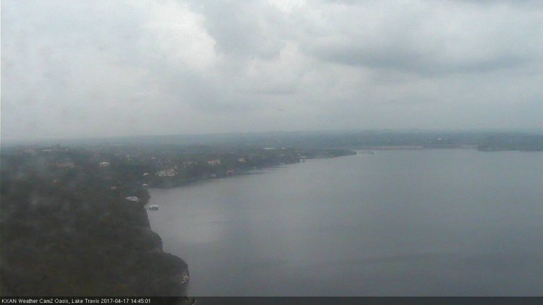 Lake Travis webcam, April 17, 2017 2:10 PM CT