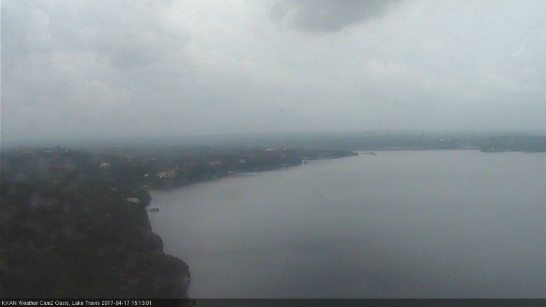 Lake Travis webcam, April 17, 2017 2:35 PM CT