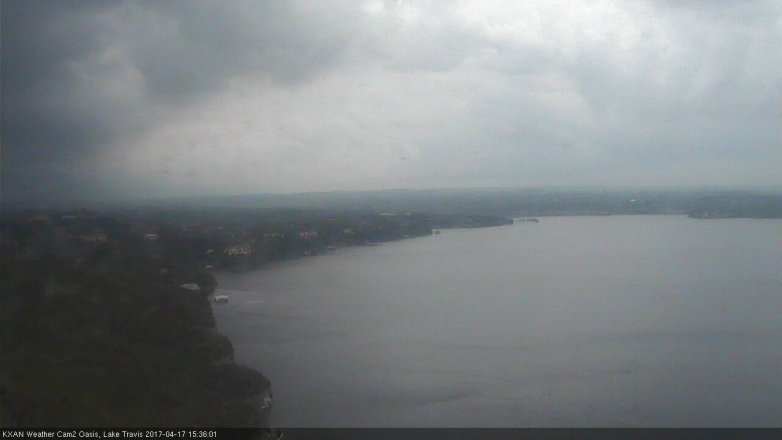 Lake Travis webcam, April 17, 2017 2:45 PM CT