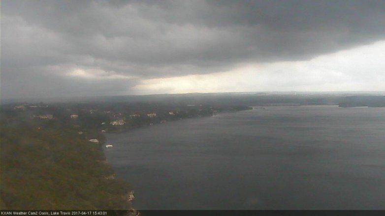 Lake Travis webcam, April 17, 2017 3:10 PM CT