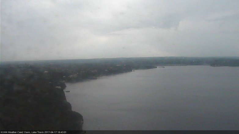 Lake Travis webcam, April 17, 2017 4:05 PM CT