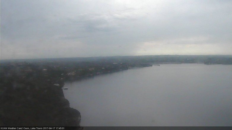 Lake Travis webcam, April 17, 2017 4:45 PM CT