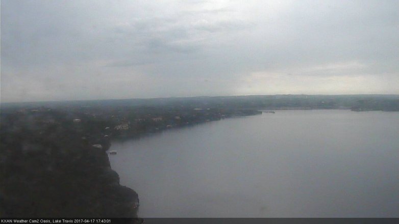 Lake Travis webcam, April 17, 2017 4:50 PM CT