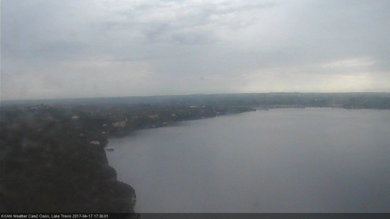 Lake Travis webcam, April 17, 2017 5:00 PM CT