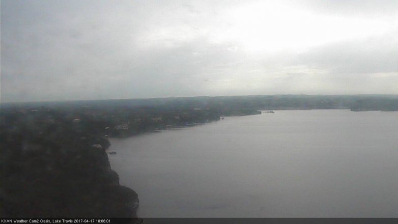 Lake Travis webcam, April 17, 2017 5:15 PM CT