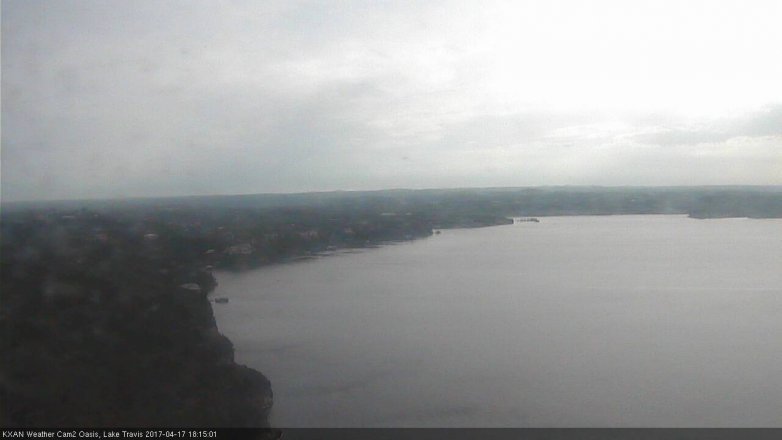 Lake Travis webcam, April 17, 2017 5:25 PM CT