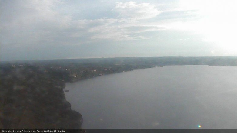 Lake Travis webcam, April 17, 2017 5:50 PM CT