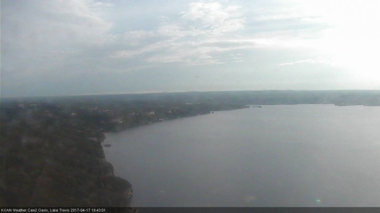 Lake Travis webcam, April 17, 2017 5:55 PM CT