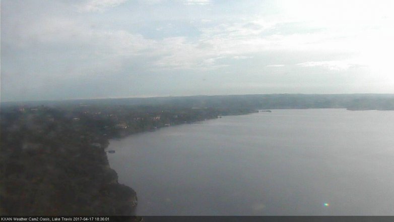 Lake Travis webcam, April 17, 2017 6:00 PM CT