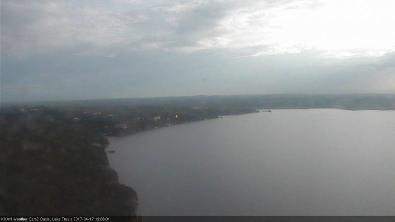 Lake Travis webcam, April 17, 2017 6:05 PM CT