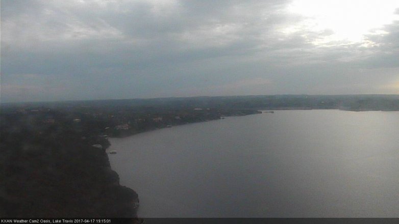 Lake Travis webcam, April 17, 2017 6:25 PM CT