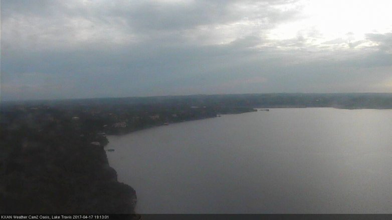 Lake Travis webcam, April 17, 2017 6:35 PM CT