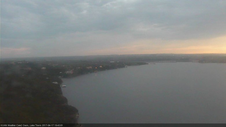 Lake Travis webcam, April 17, 2017 7:00 PM CT
