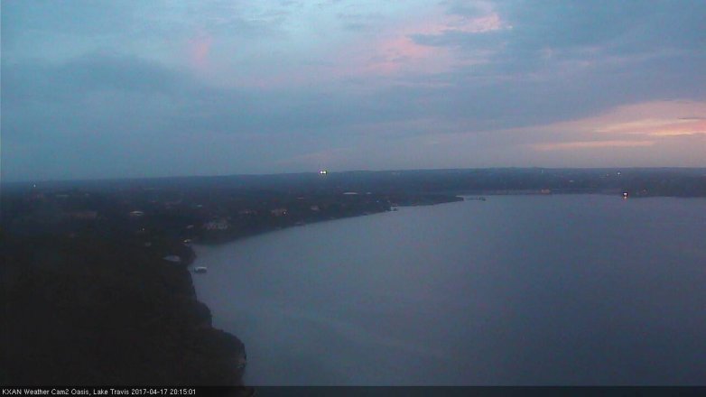 Lake Travis webcam, April 17, 2017 7:35 PM CT