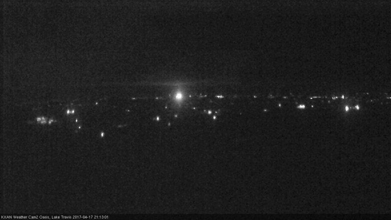 Lake Travis webcam, April 17, 2017 8:10 PM CT