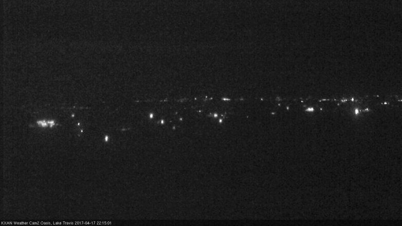 Lake Travis webcam, April 17, 2017 9:20 PM CT