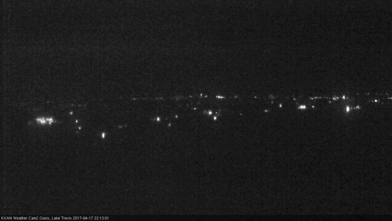 Lake Travis webcam, April 17, 2017 9:25 PM CT