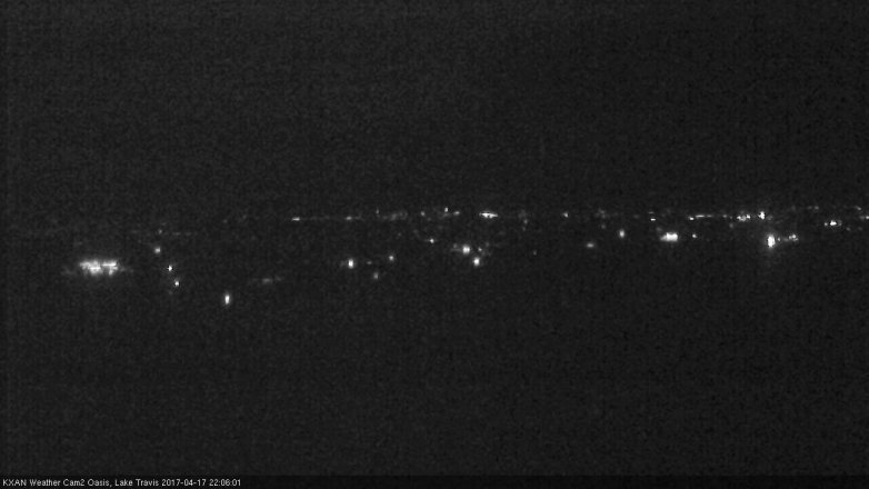 Lake Travis webcam, April 17, 2017 9:30 PM CT
